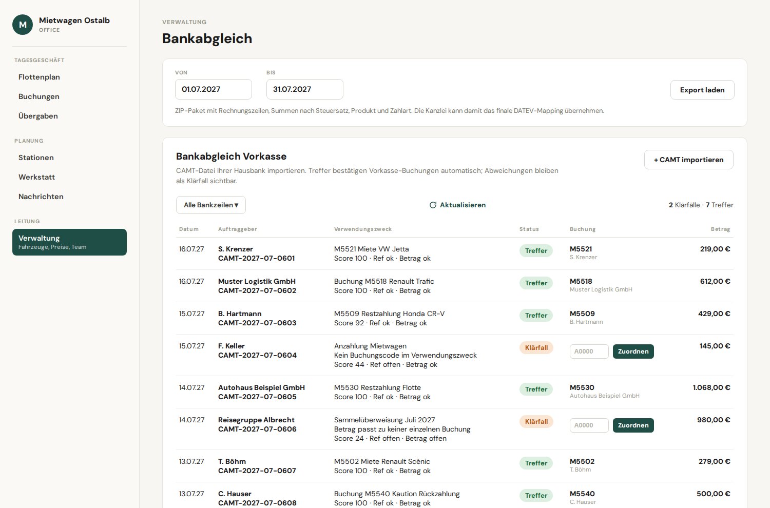 Bankabgleich