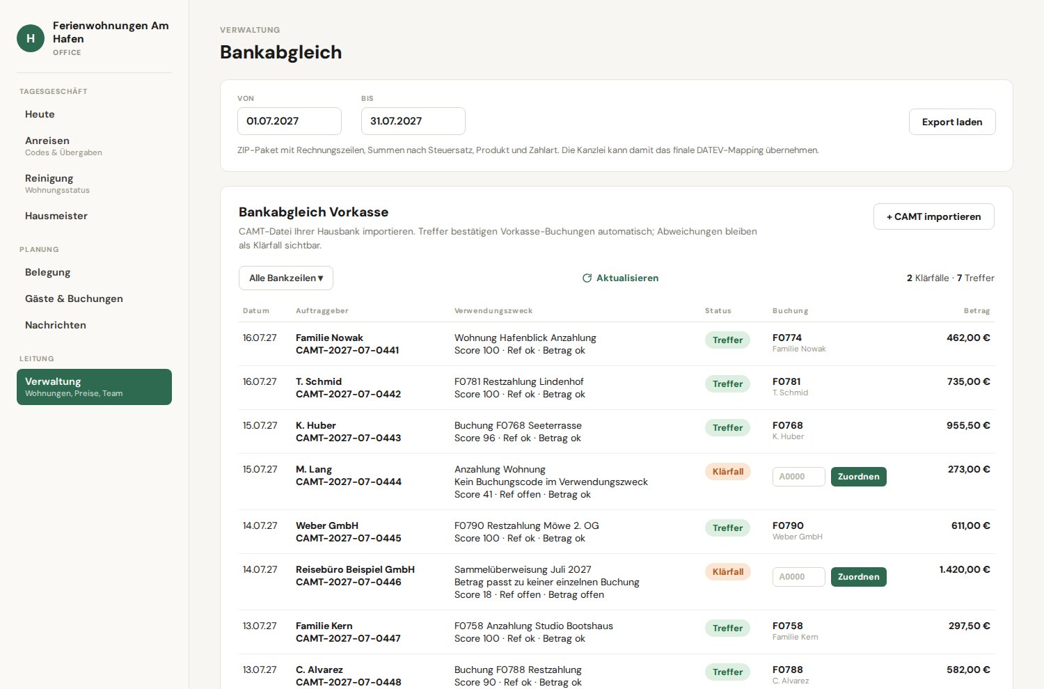 Bankabgleich