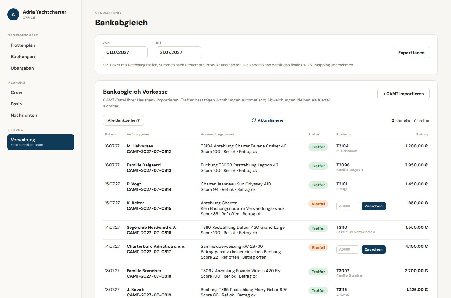 Bankabgleich