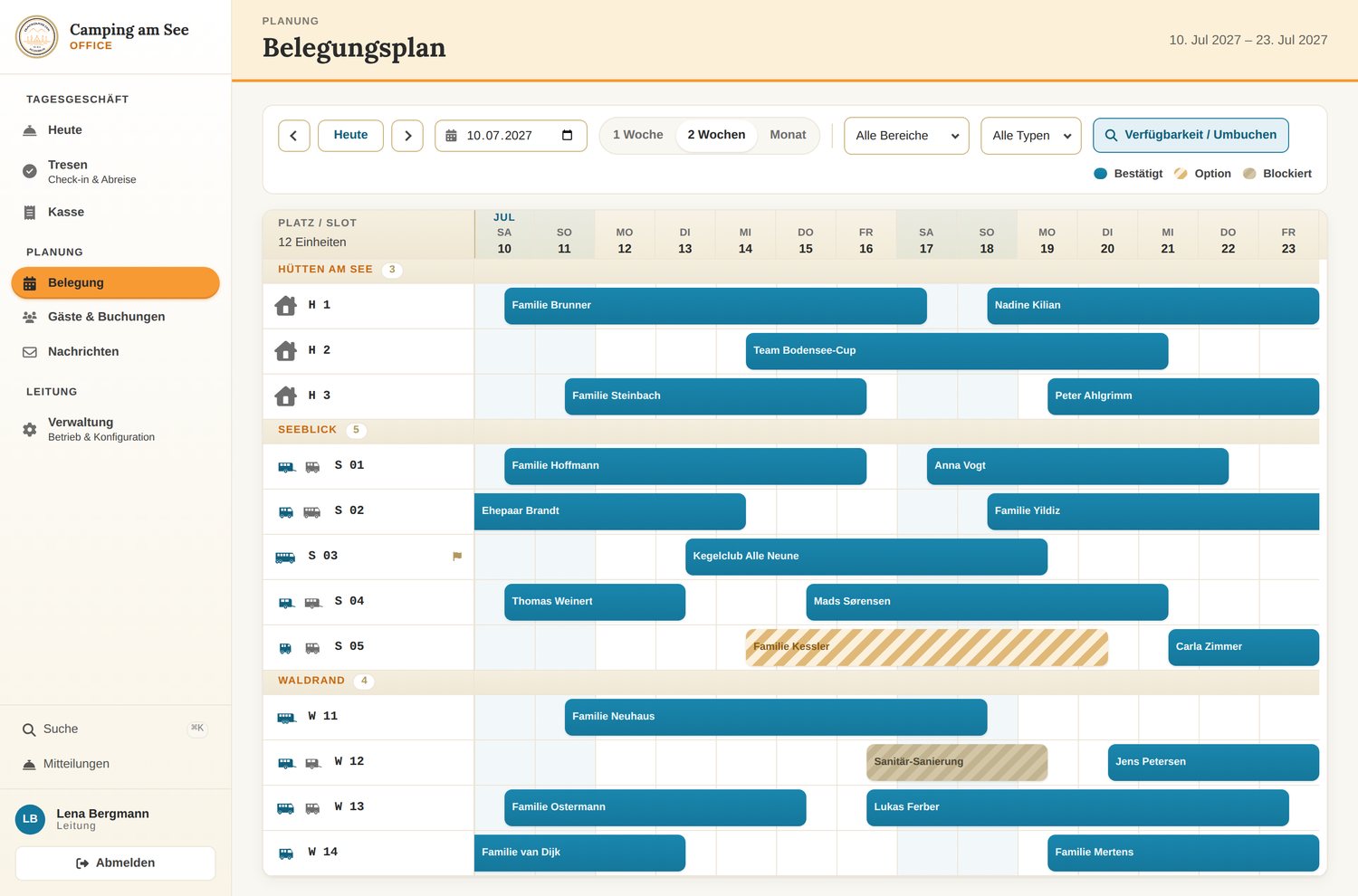 Belegungsplan