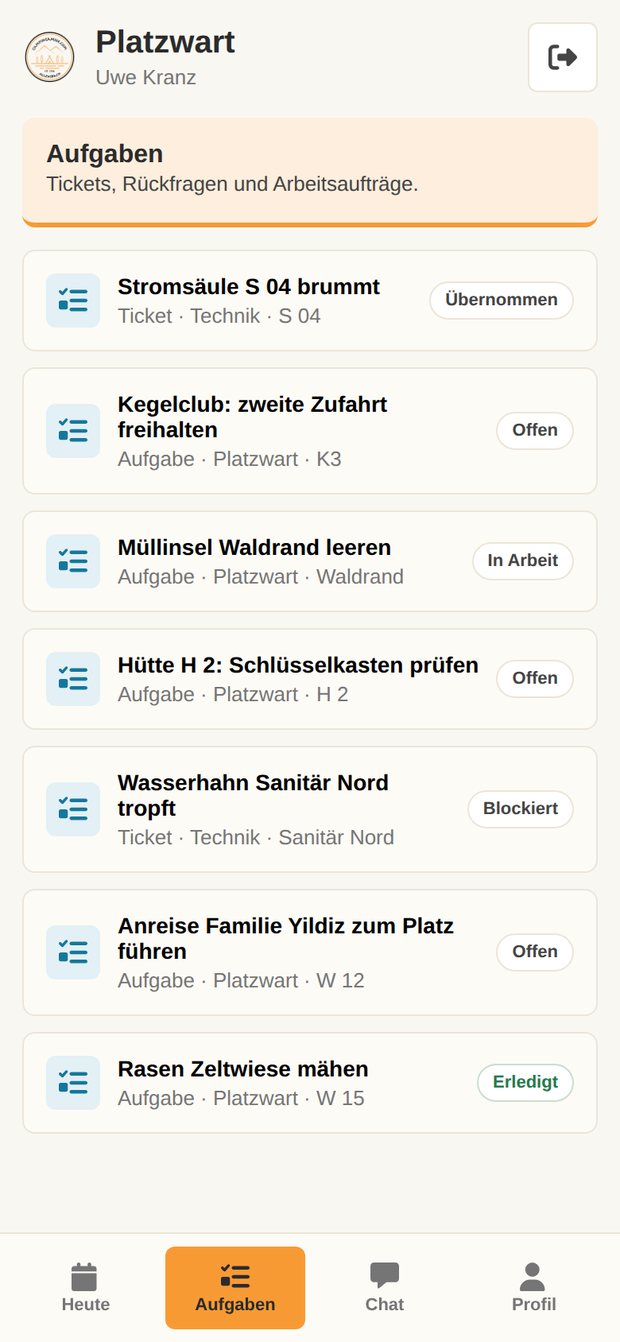 Aufgabenliste auf dem Handy
