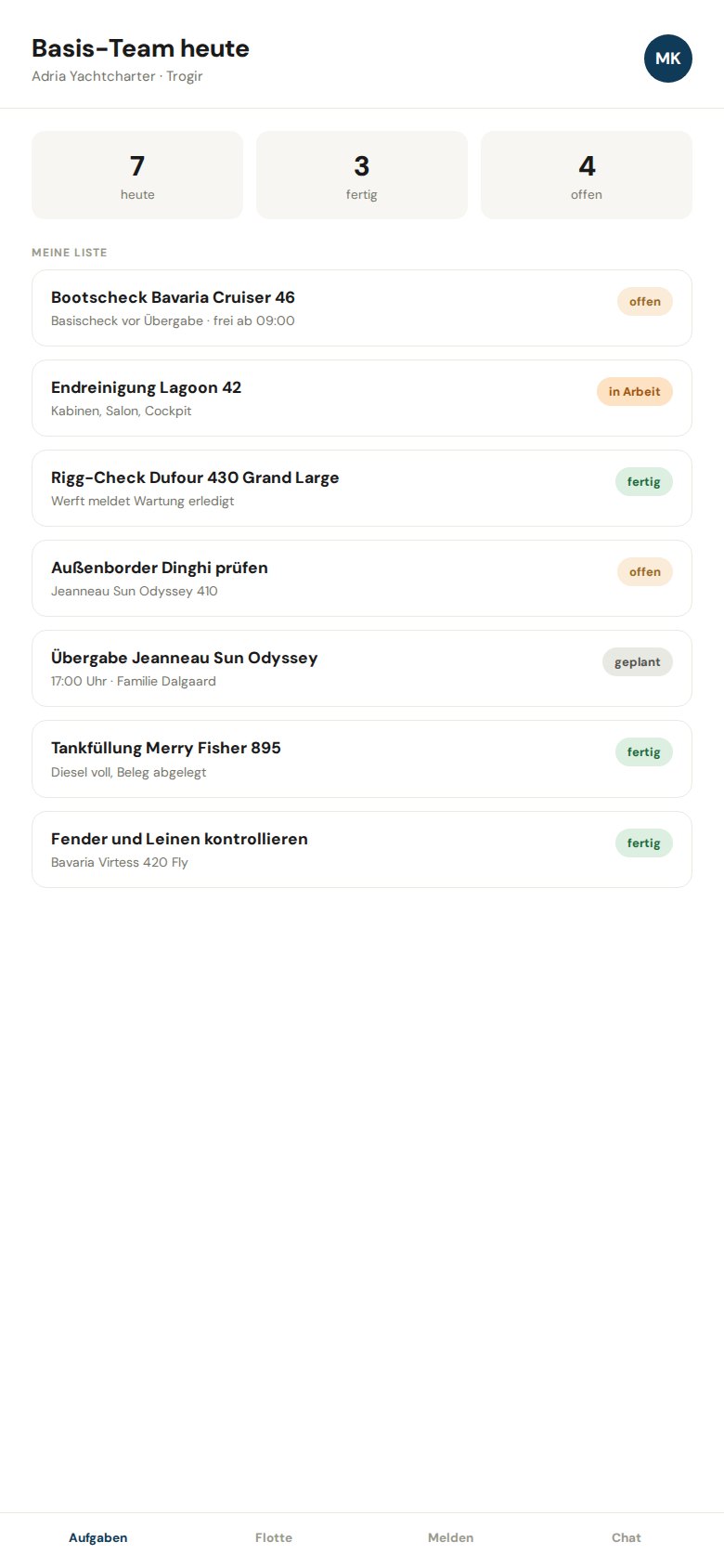 Aufgabenliste auf dem Handy