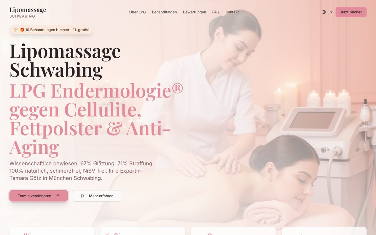 Website von Lipomassage Schwabing